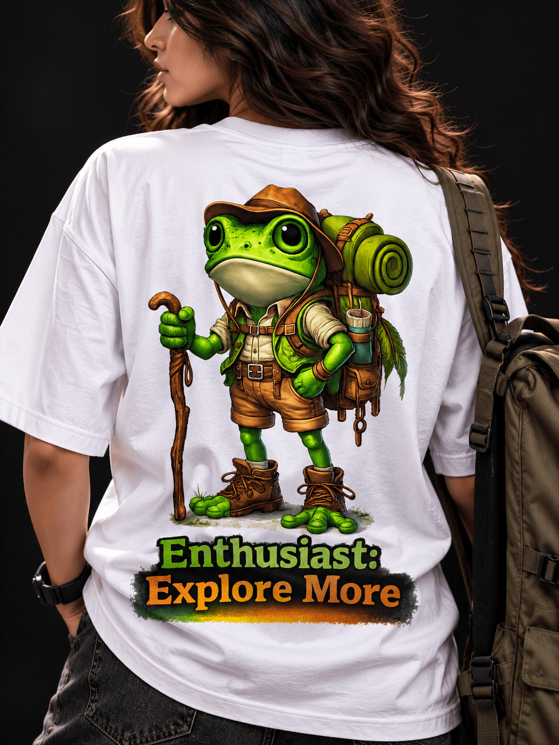 Adventure-Frog-Graphic-T-Shirt-Portrait